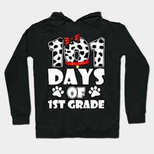 Happy 101 Days School 1st Grade Dog 100 Days Smarter Student Hoodie